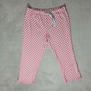 Land's End Womens Pajamas Pants Pink floral Sz XL